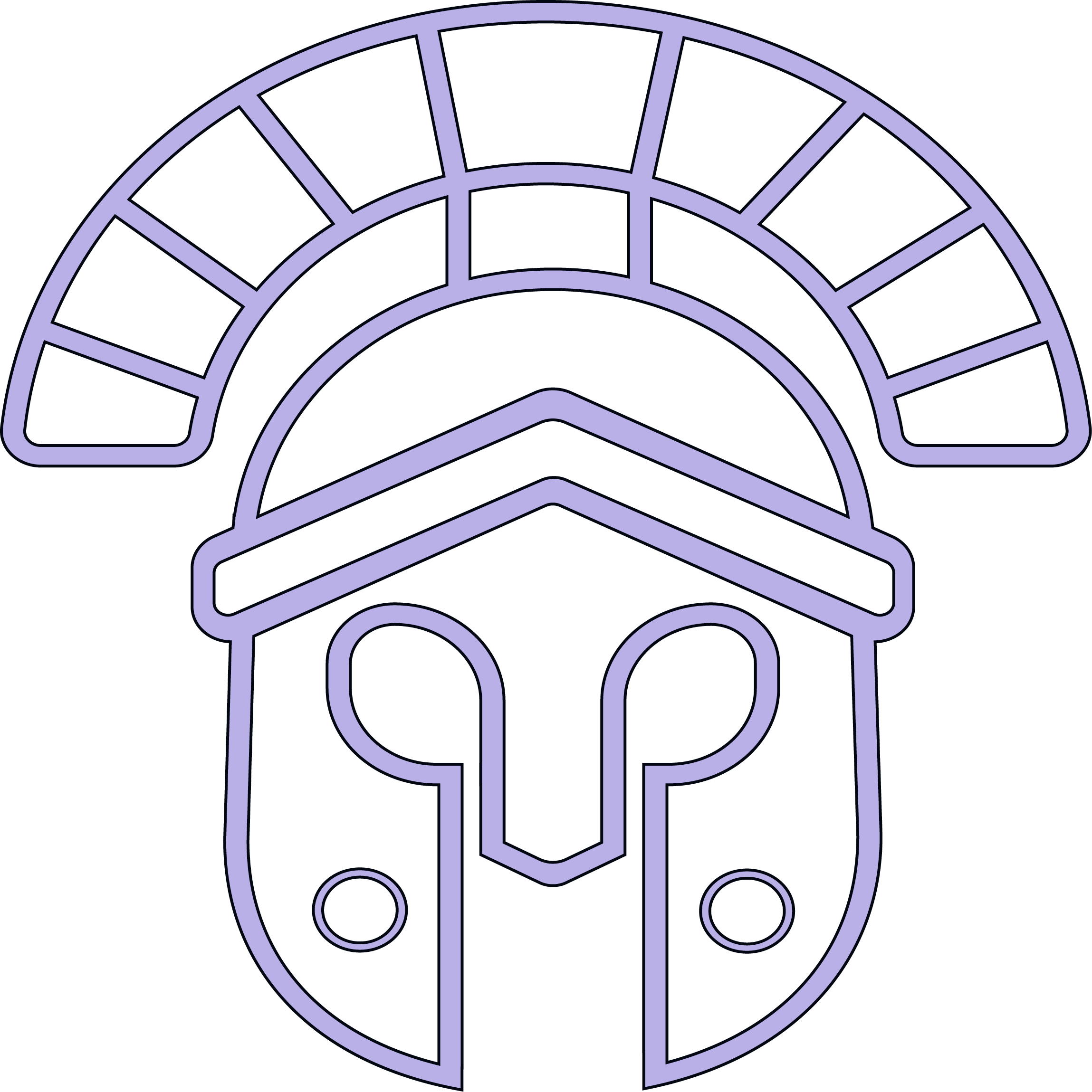 Logo de la communauté éducative en ligne Athen-Act, version contour violet