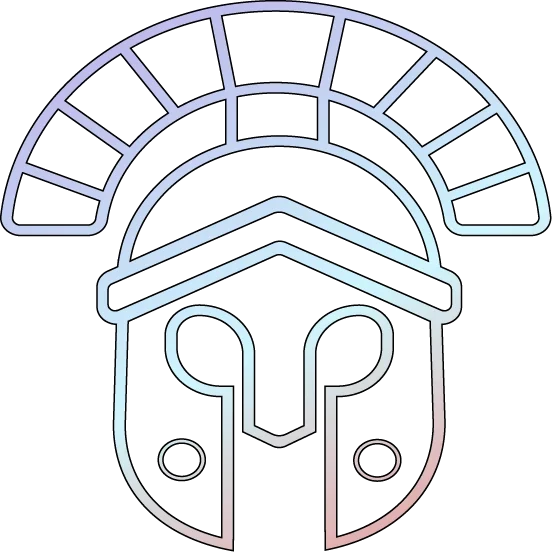 Logo de la communauté éducative en ligne Athen-Act avec effet dégradé bleu-rose